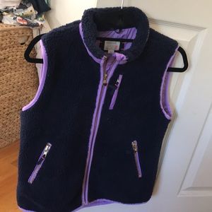 Jcrew girls Sherpa vest, never worn